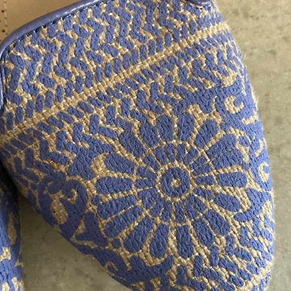 Soft Surroundings Intricate Blue and Cream Loafers - Picture 8 of 9